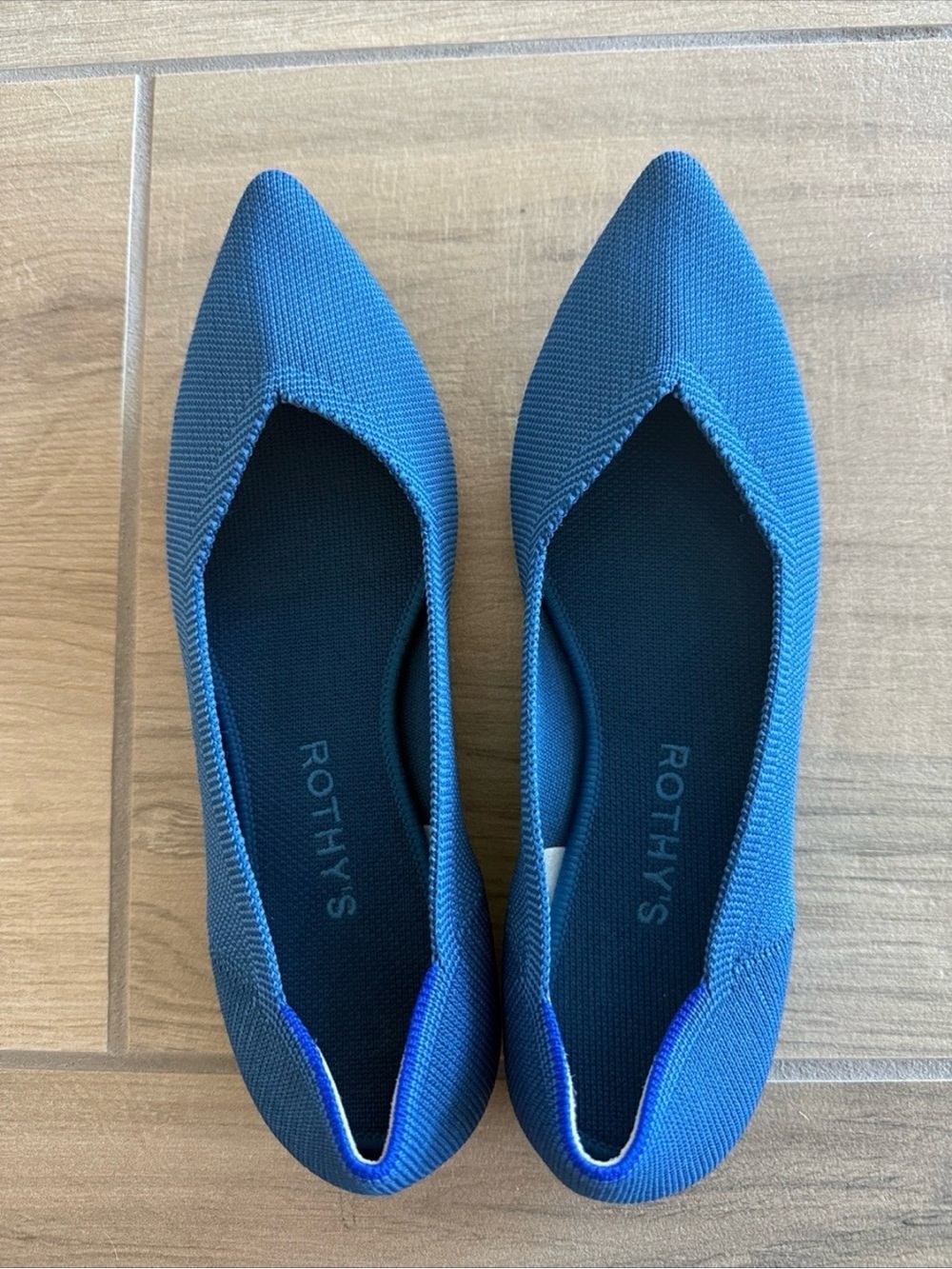 Rothy's Blue Pointed Toe Flats